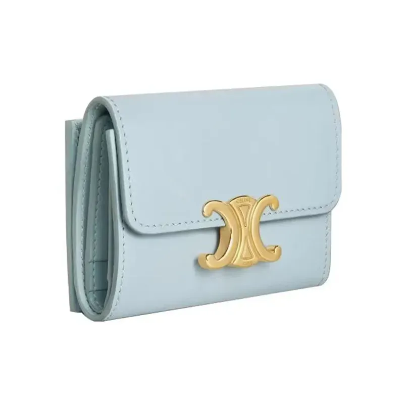新品凳布 CELINE【入手困難】【財布】可愛い ★TRIOMPHE SMALL FLAP WALLET★【財布】
