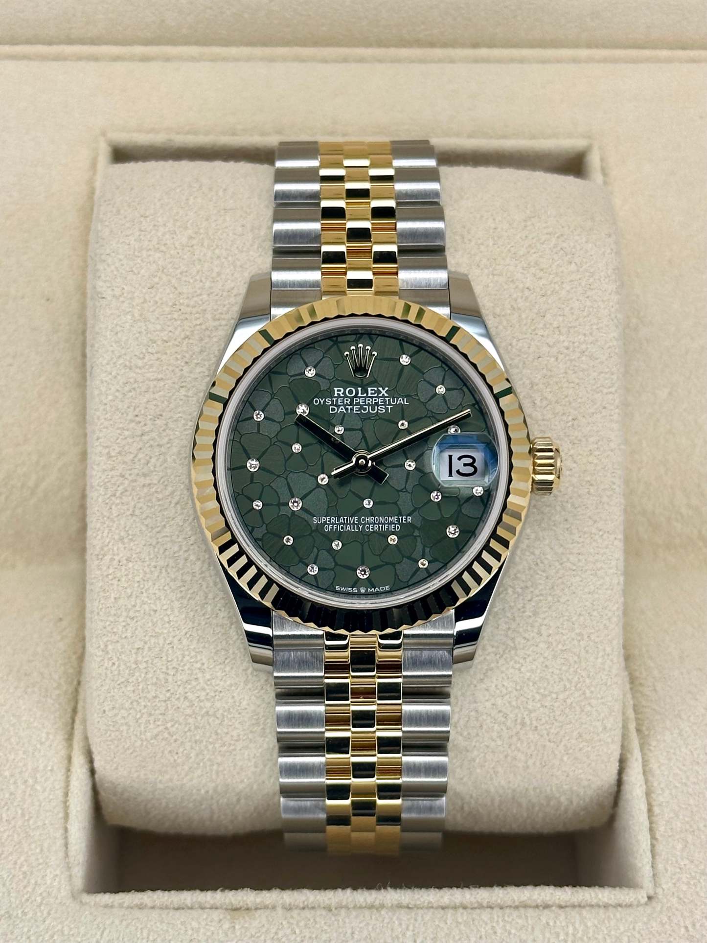 NEW 2024 ロレックス レディデイトジャスト 31mm 278273 ツートーンフローラルモチーフダイヤル