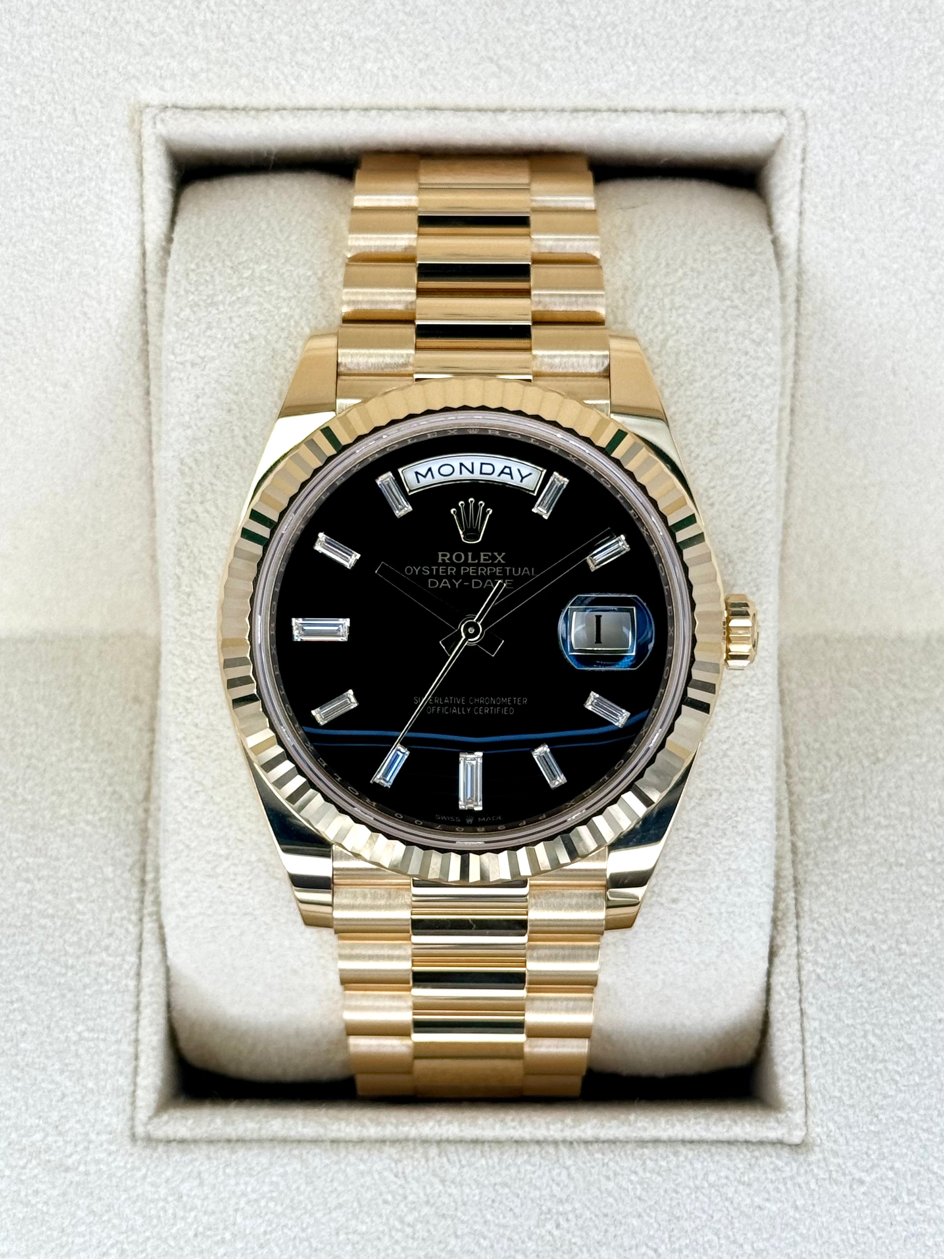 NEW ロレックス デイデイト 40mm 228238 ブラックオニキスダイヤダイヤル