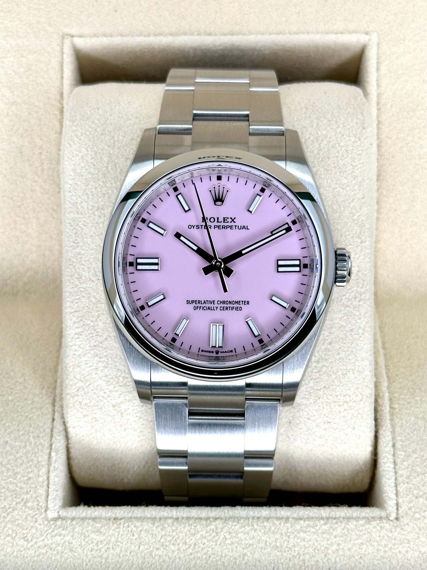 NEW 2024 ロレックス オイスターパーペチュアル 36mm 126000 キャンディピンクダイヤル