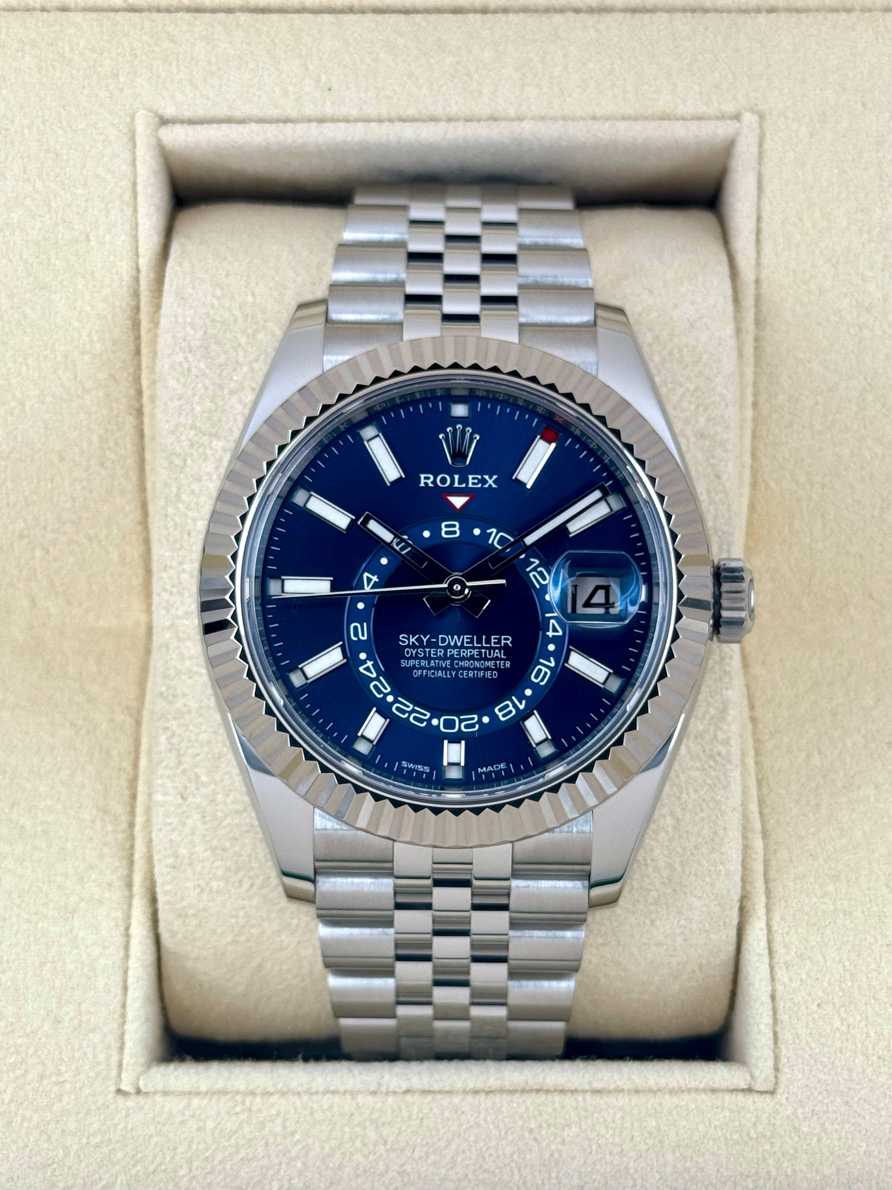 2022 スカイドゥエラー 42mm 326934 ステンレススティール ジュビリー ブルーダイヤル