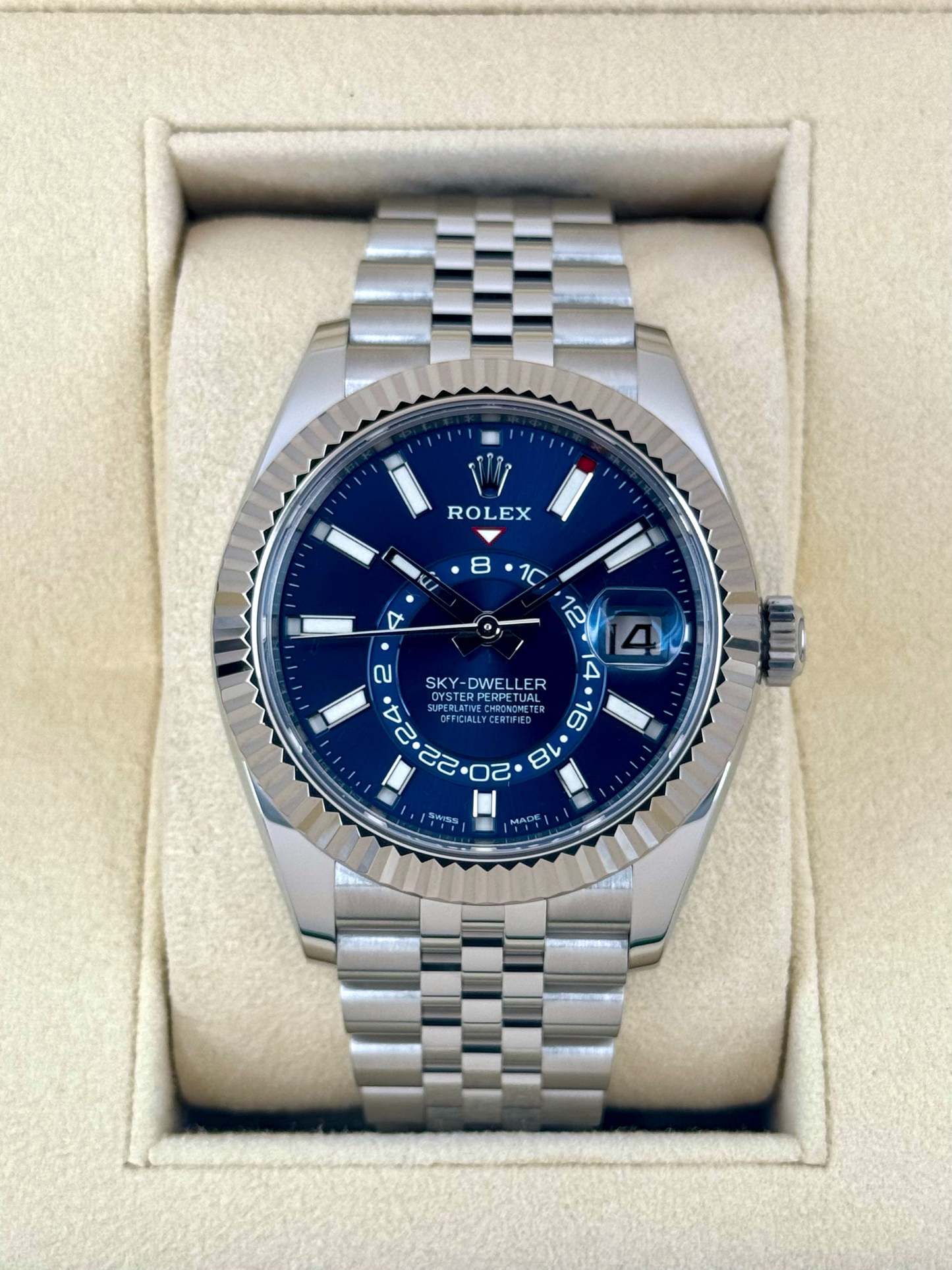 2022 スカイドゥエラー 42mm 326934 ステンレススティール ジュビリー ブルーダイヤル