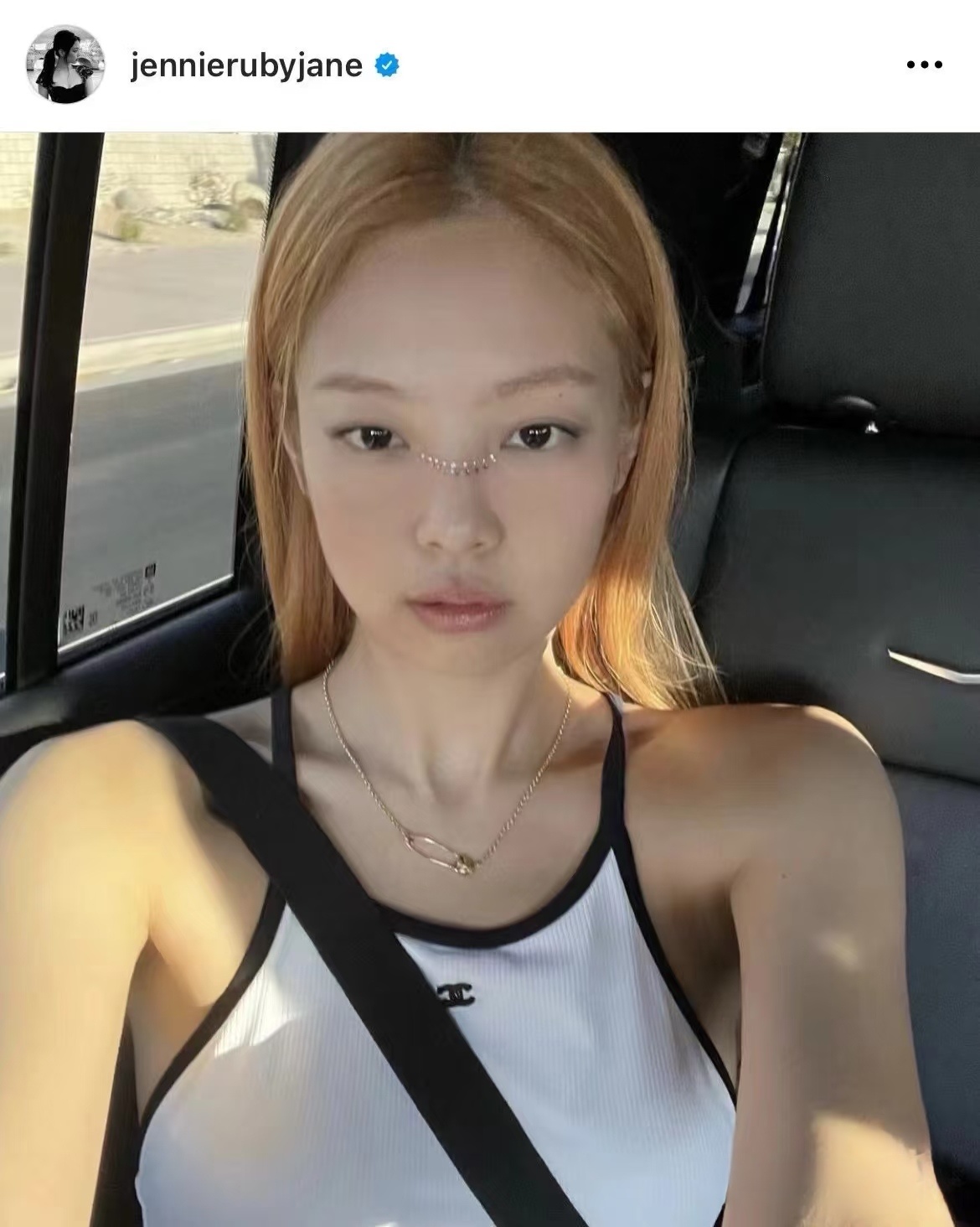 Chrome Hearts（クロム・ハーツ）の金メッキで石を飾ったピンネックレス