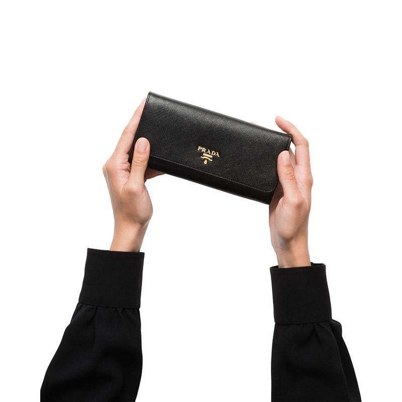 PRADA(プラダ) サフィアーノレザー 財布 ブラック