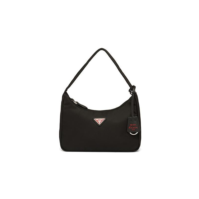 PRADA(プラダ) Re-Edition 2000 ナイロン ミニバッグ ブラック/レッド