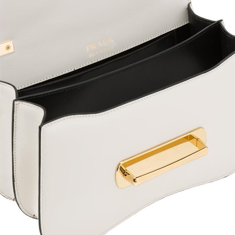 PRADA(プラダ) プラダ シドニー レザー ショルダーバッグ ホワイト