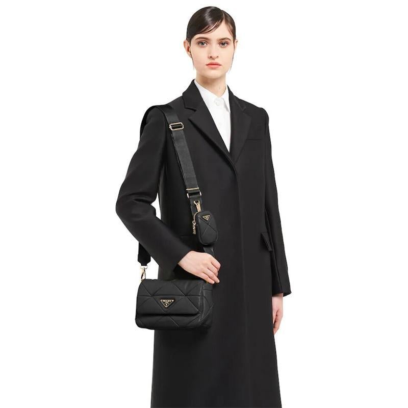 PRADA(プラダ) システムナッパレザーパッチワークバッグ ブラック