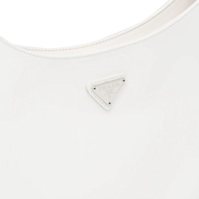 PRADA(プラダ) クレオ ブラッシュドレザー ショルダーバッグ ホワイト