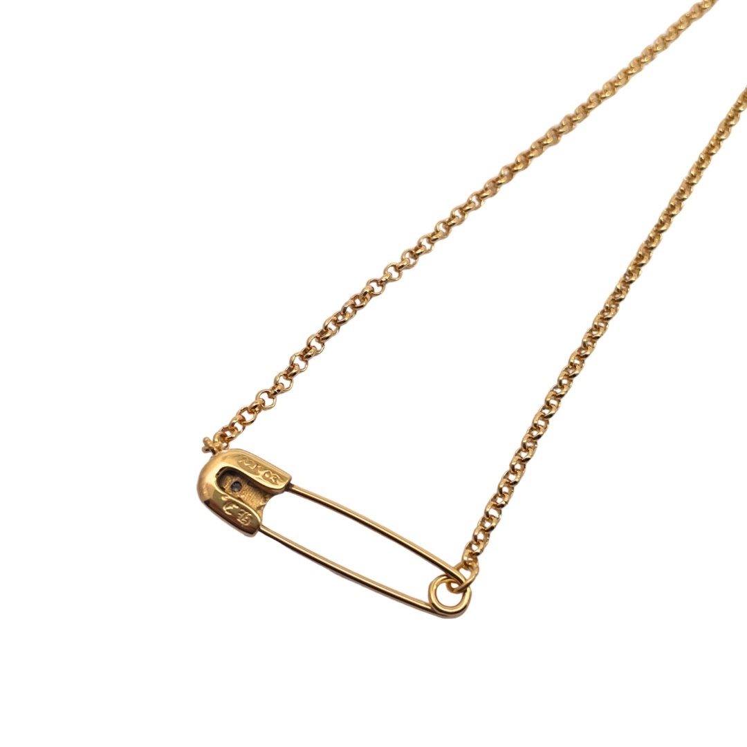 Chrome Hearts（クロム・ハーツ）の金メッキで石を飾ったピンネックレス
