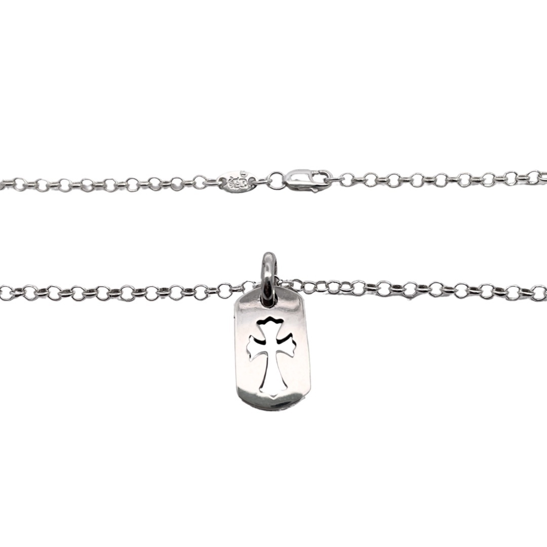 Chrome Hearts（クロム・ハーツ）の透かし彫りの十字架入りの小さなミリタリータグ