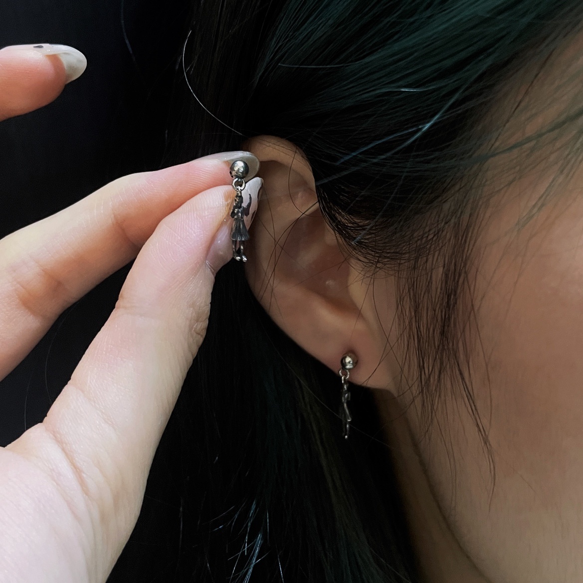 Chrome Hearts（クロム・ハーツ）の Foti スカルレディーイヤリング