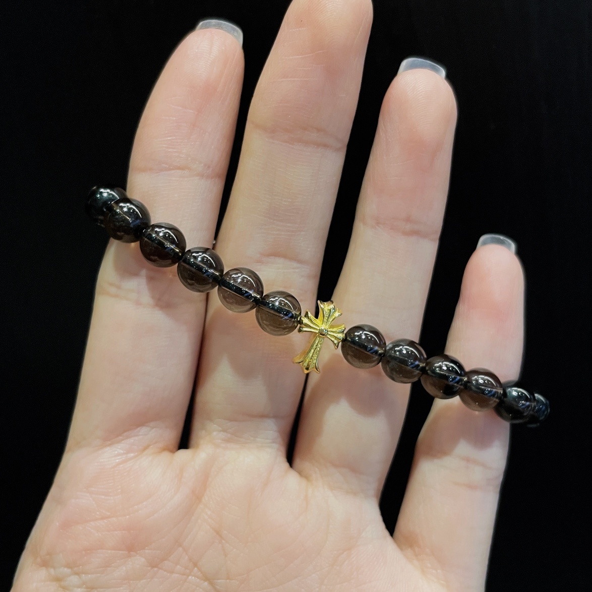 Chrome Hearts（クロム・ハーツ）のクリスタルバーム クリスタルビーズのハンドブレスレット