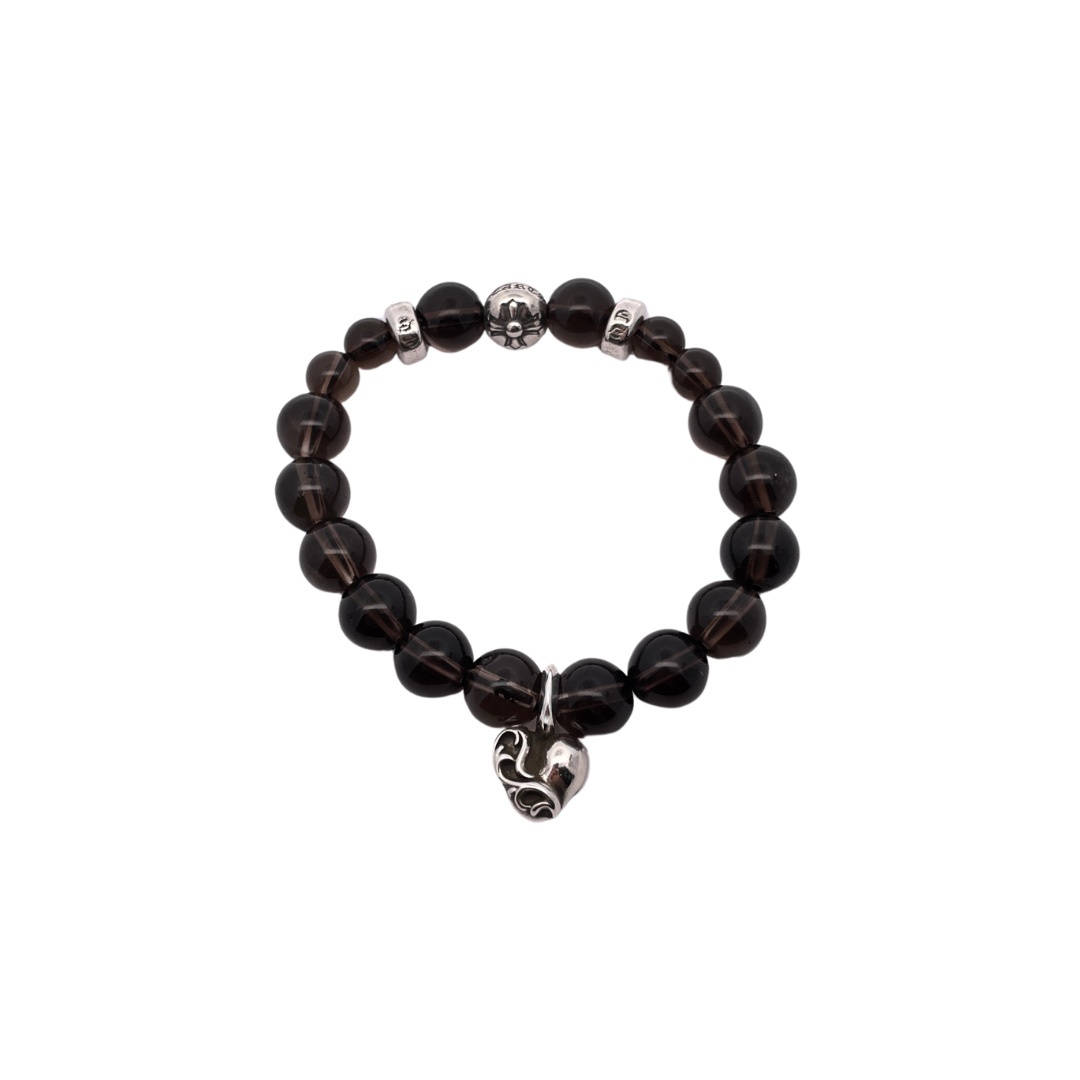 Chrome Hearts（クロム・ハーツ）のつる植物とハートモチーフのクリスタルバーム クリスタルビーズのハンドブレスレット