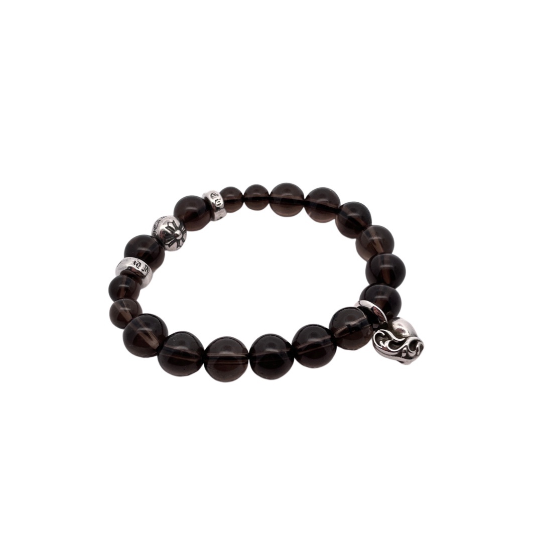 Chrome Hearts（クロム・ハーツ）のつる植物とハートモチーフのクリスタルバーム クリスタルビーズのハンドブレスレット