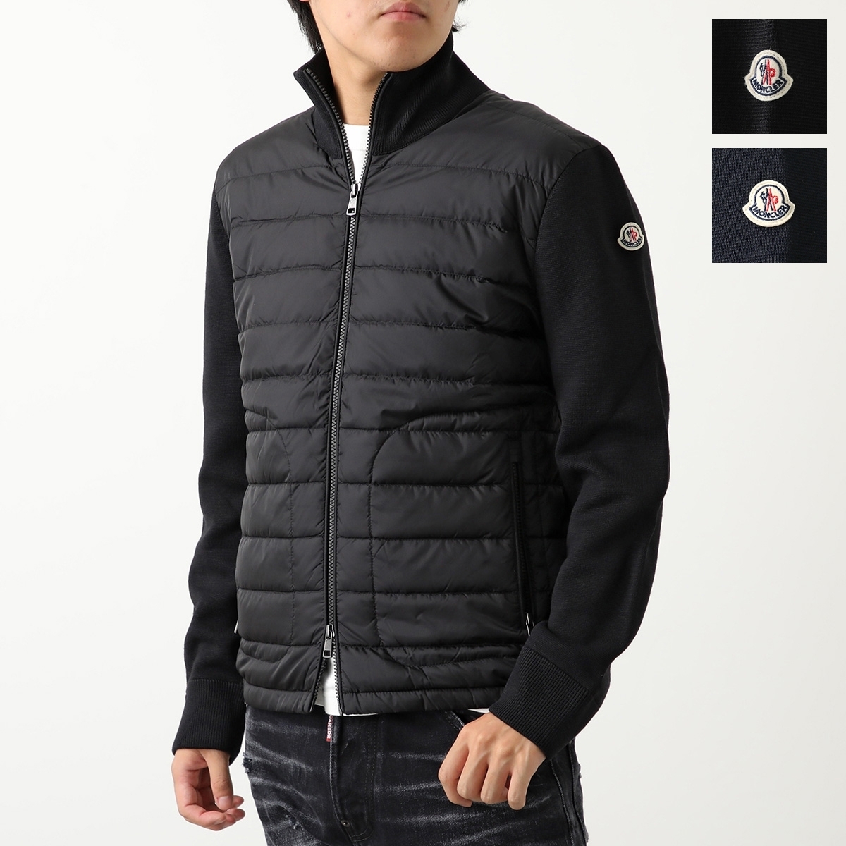 MONCLER ダウンジャケット 9B50700 A9341 ニットブルゾン