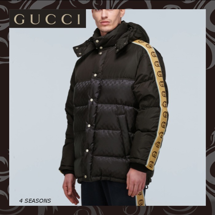 売切必至★Gucci GGジャカード ナイロン ダウンコート★New