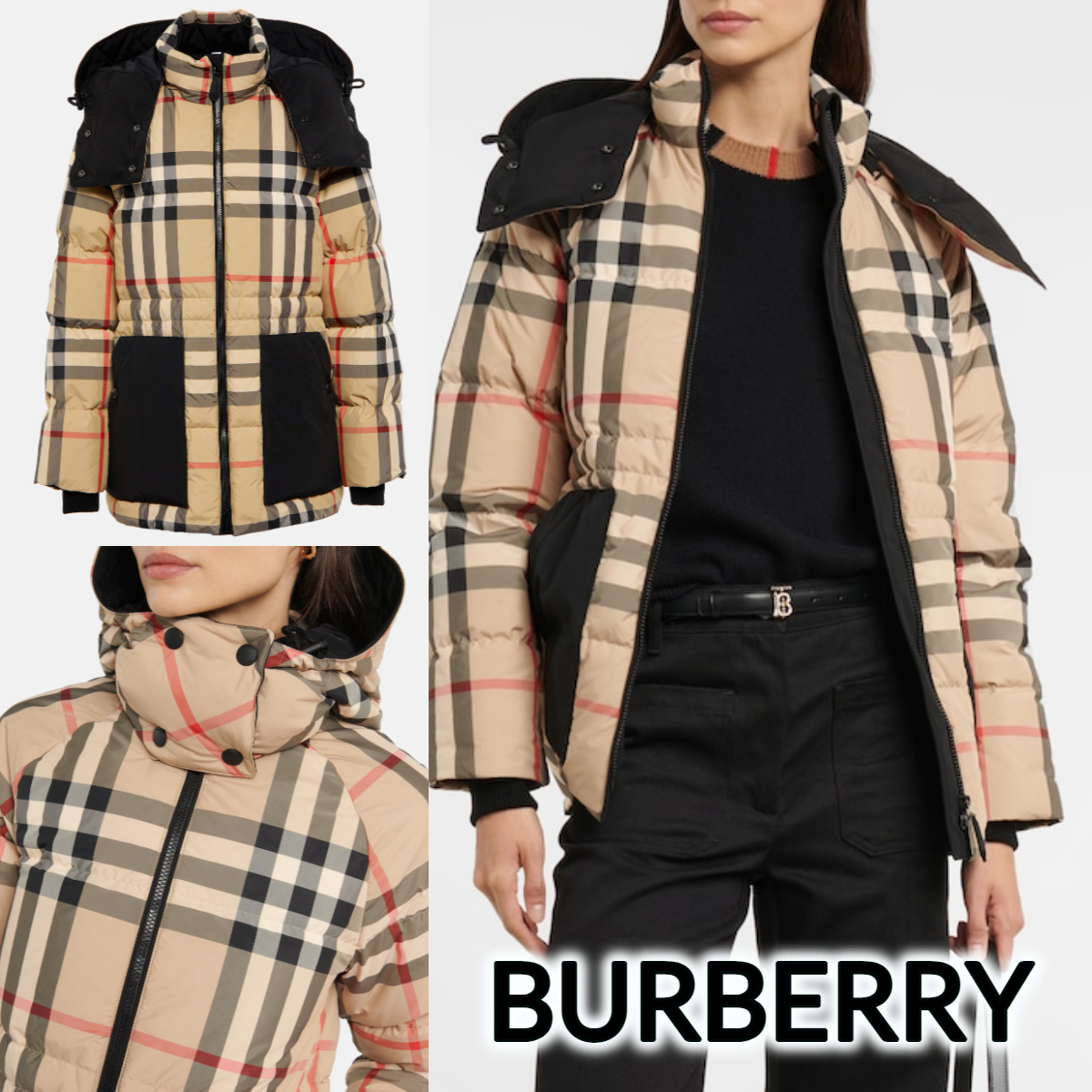 Burberry【セール】■国内発■チェックのダウンジャケット/【BURBERRY】DOWN JACKET