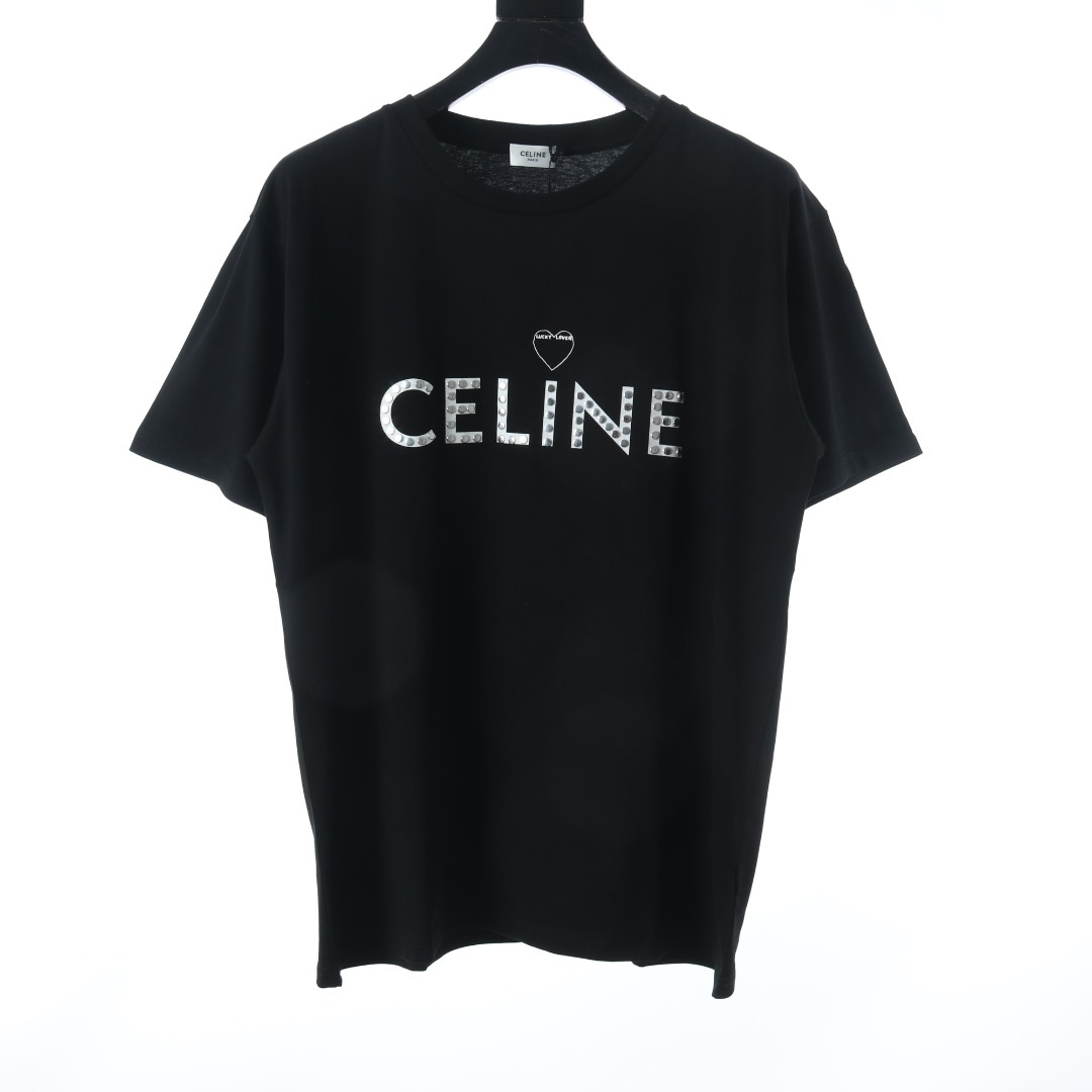 CELINE ルーズTシャツ/コットン S22 愛の
