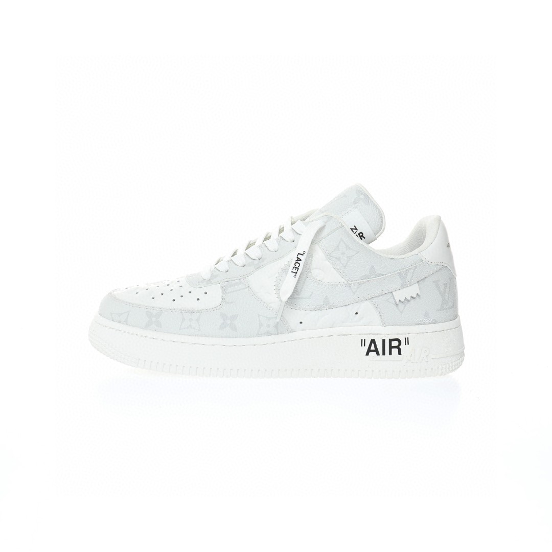 【日本未入荷】♪超入手困難Louis Vuitton x Nike Air Force1 白いエンボスパターン【本物保証】【代金引換】