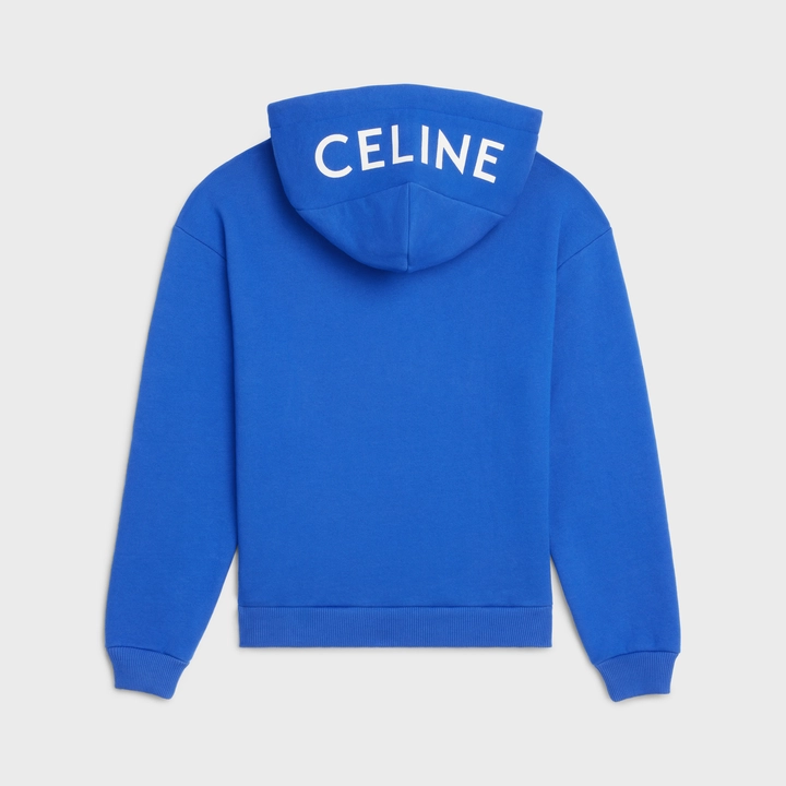 CELINE ルーズ スウェットシャツ / コットンフリース ロイヤルブルー / オフホワイト