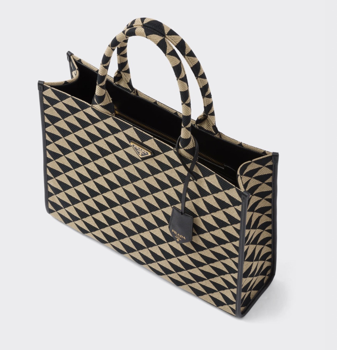 ☆PRADA☆シンボル ジャカード ラージハンドバッグ