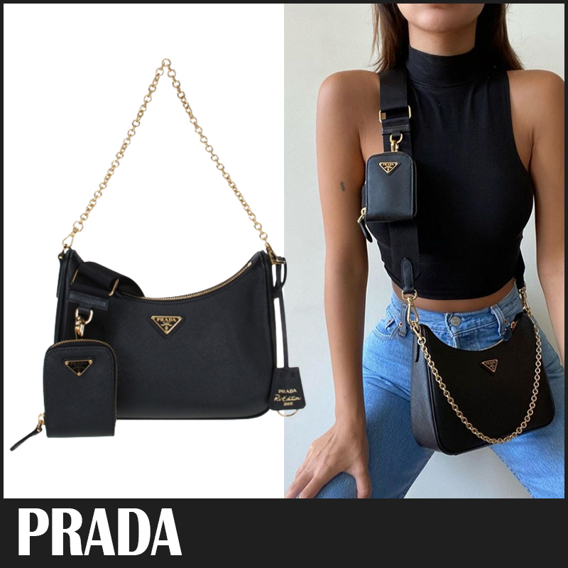 送料関税込☆PRADA Re-Edition 2005 サフィアーノレザー バッグ