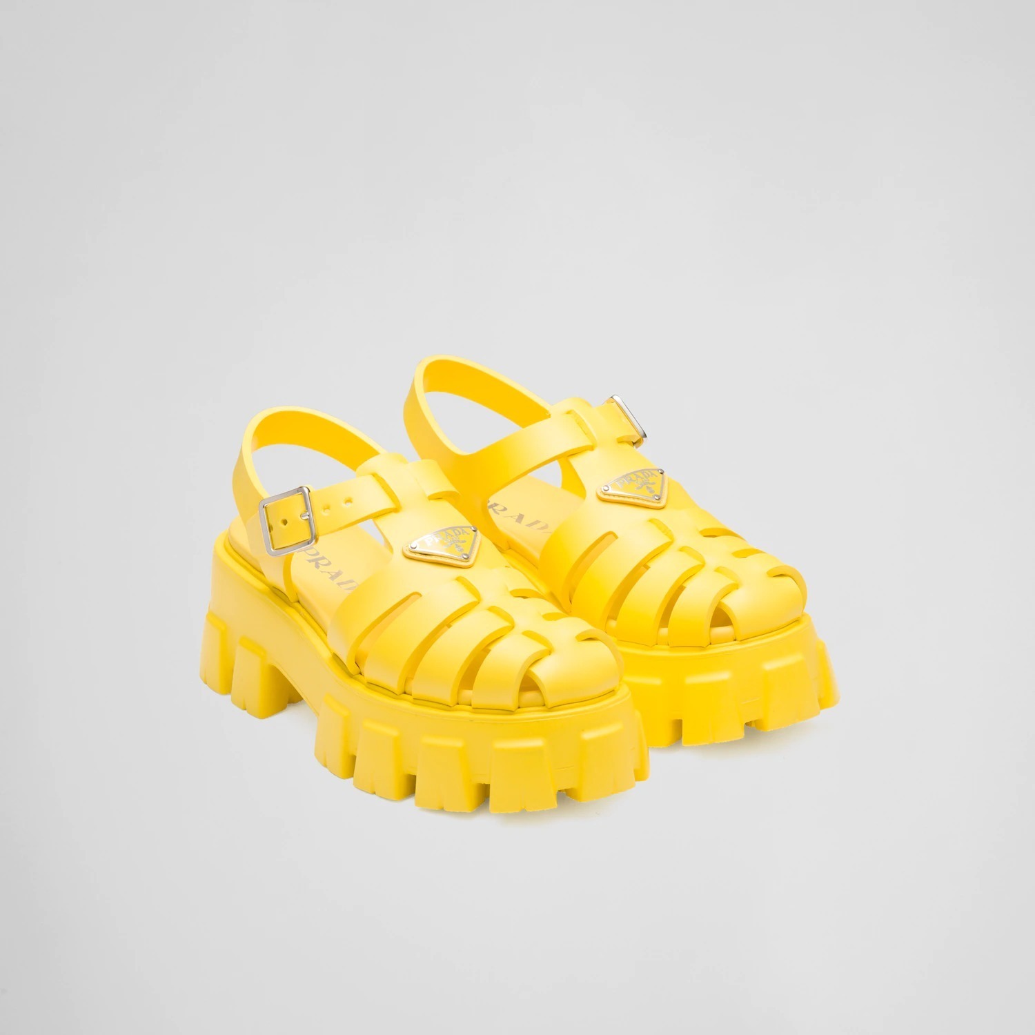 【PRADA】フォーム ラバー サンダル 厚底 ロゴ プラダ 靴