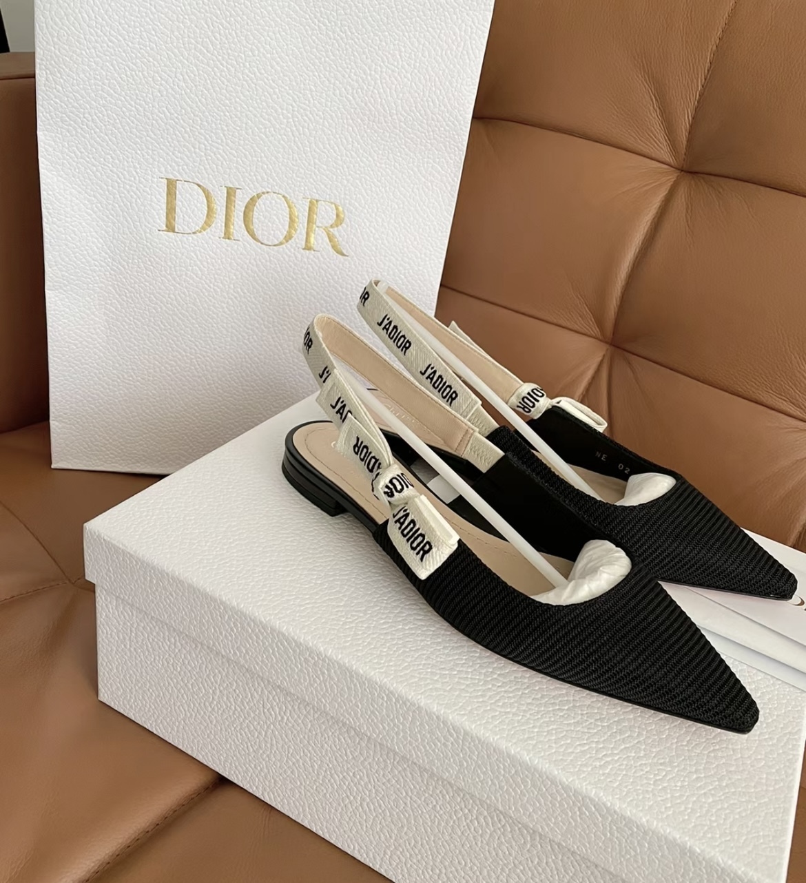 【人気♪】DIOR J'ADIOR スリングバック バレエフラットシューズ