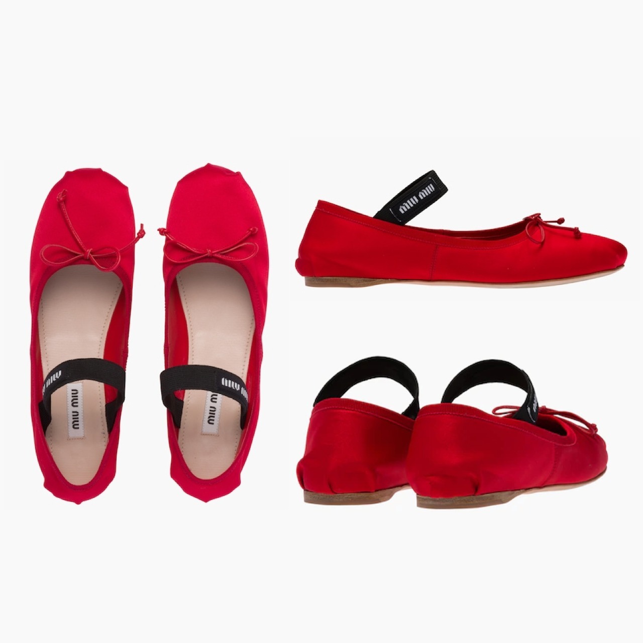 MiuMiu＊Satin ballerinas サテンバレエフラット＊送料込