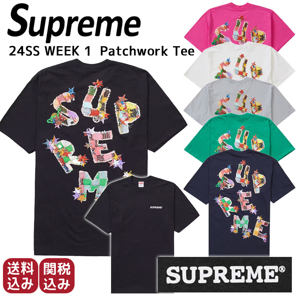 Supreme★シュプリーム 24SS WEEK 1 パッチワーク 半袖 Tシャツ
