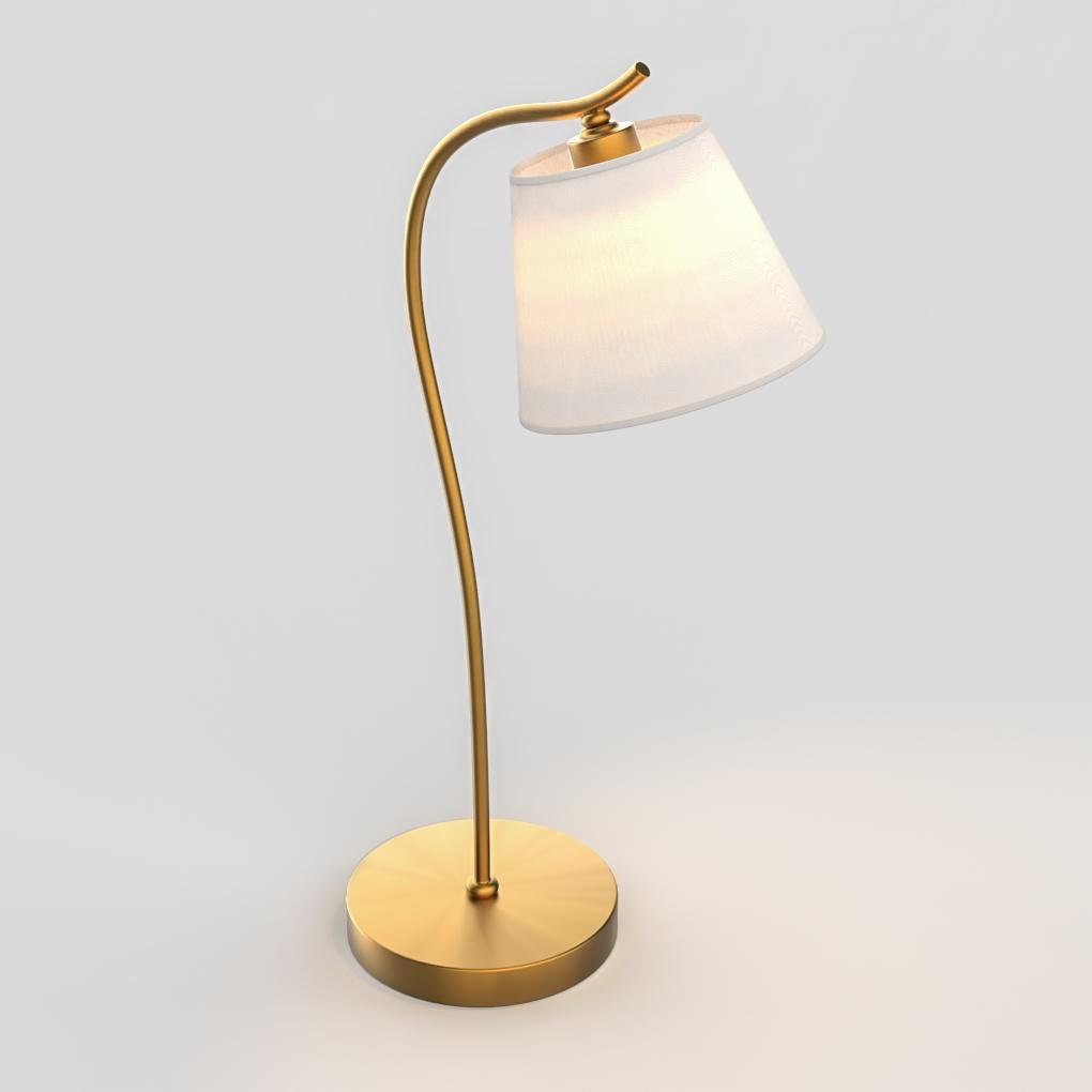 Metal Gooseneck Cone Fabric Bedside Desk Lamp