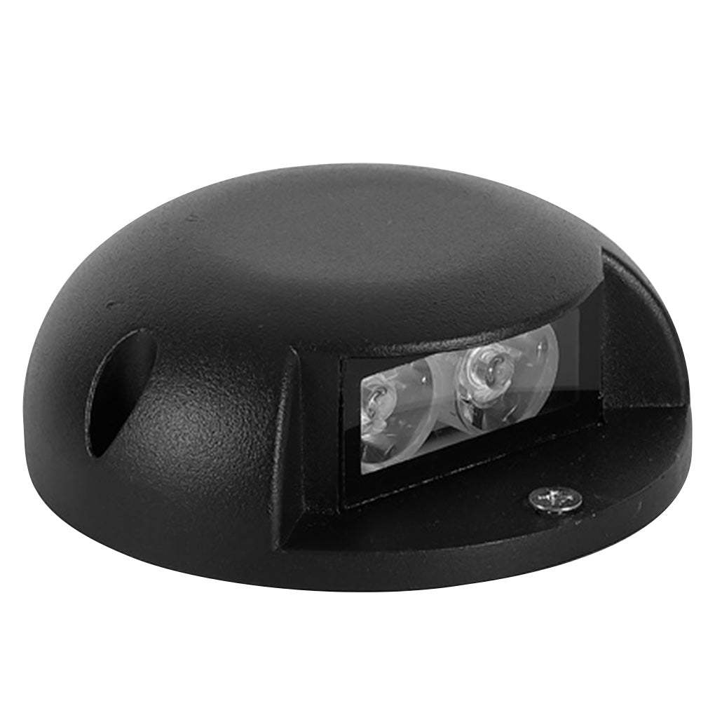 Modern Round LED Surface Flush Mounted Step Light Landscape Waterproof Decking Lights-Lighom