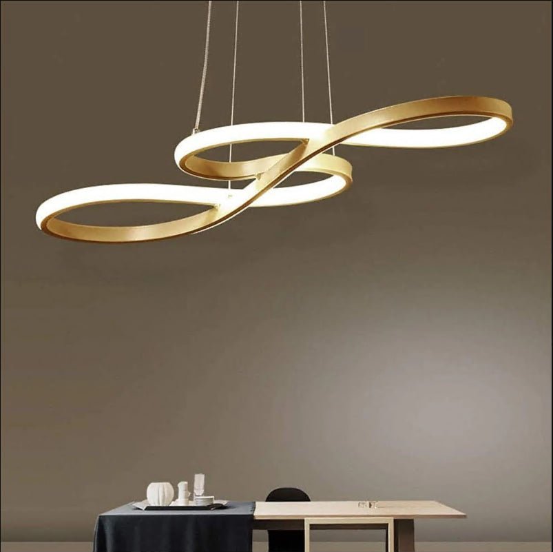 Sputnik Wave Design Semi Flush Chandeliers Metal Silica Gel Ceiling Lights-Lighom