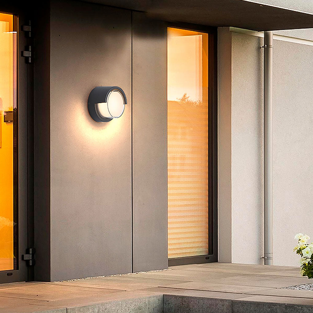 Modern Round Square Outdoor Wall Light