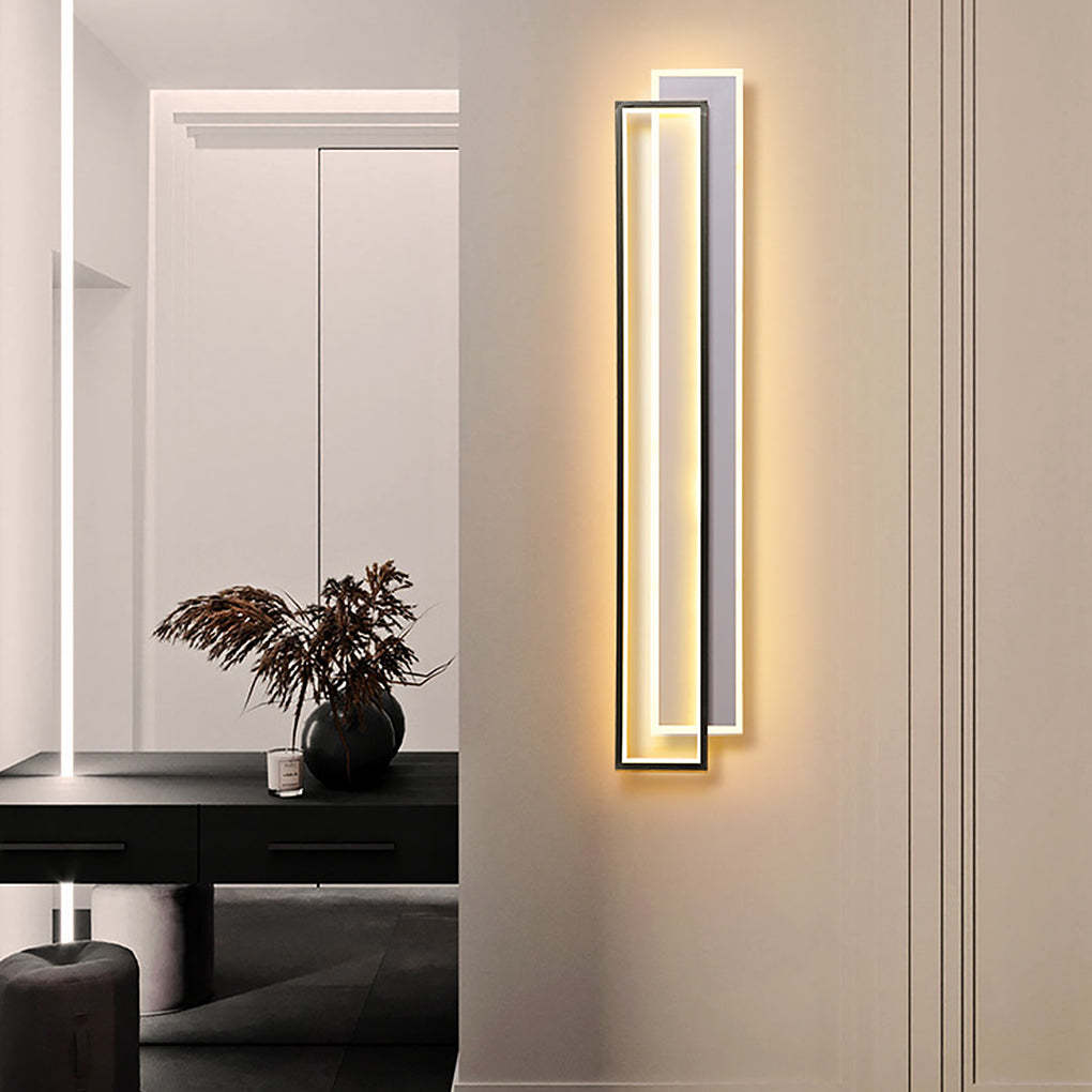 Minimalist Personalized Creative LED Three Color Dimming Strip Wall Lamp-Lighom