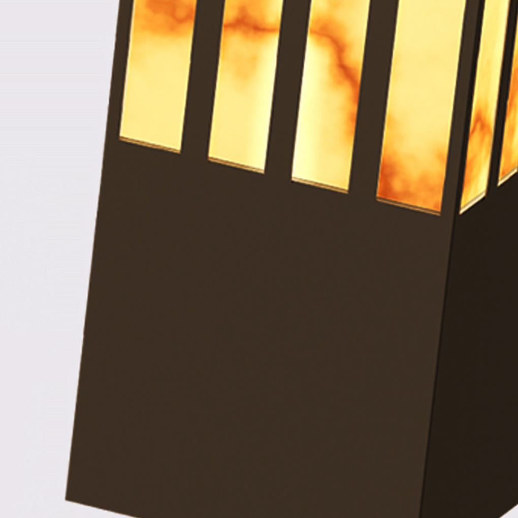 Rectangular Streak Cut Outdoor Light