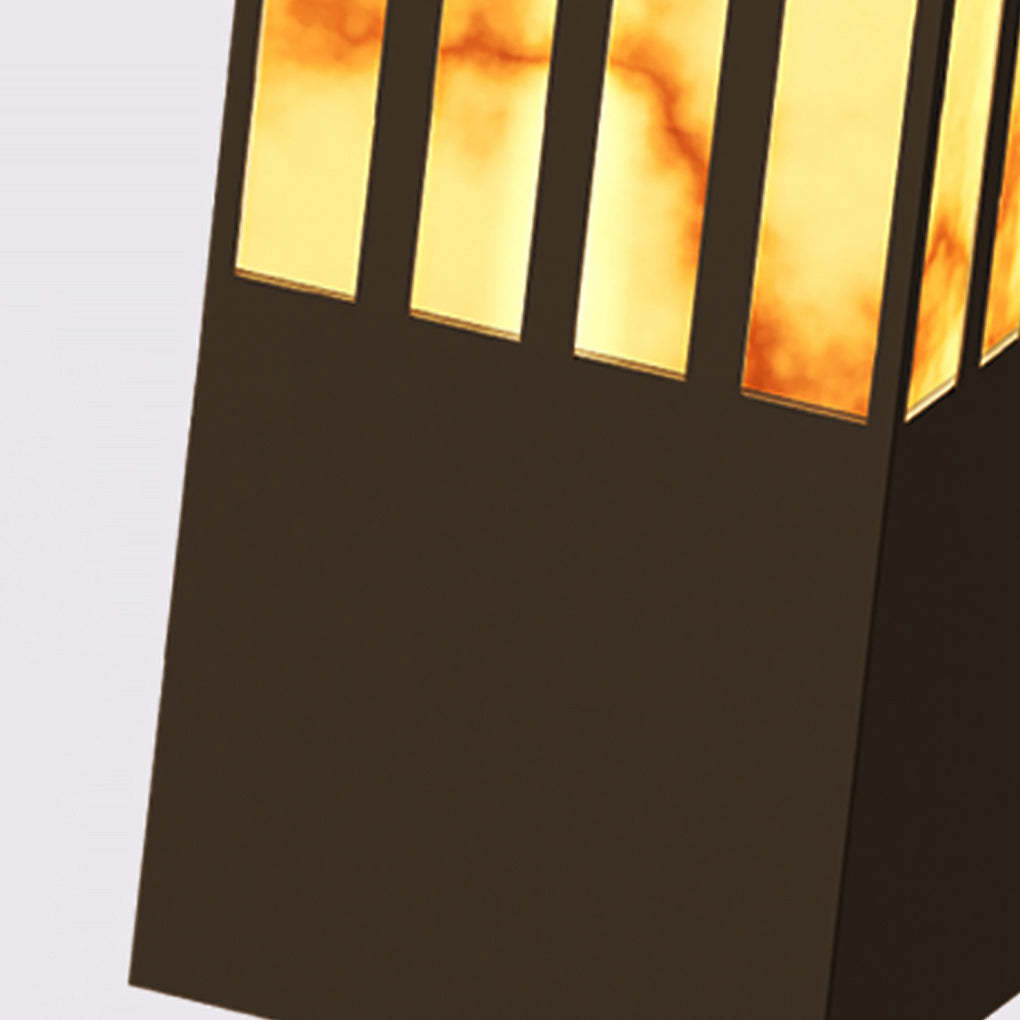 Rectangular Streak Cut Outdoor Light