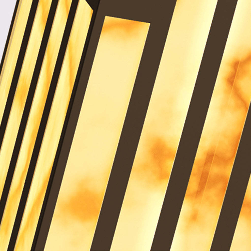 Rectangular Streak Cut Outdoor Light