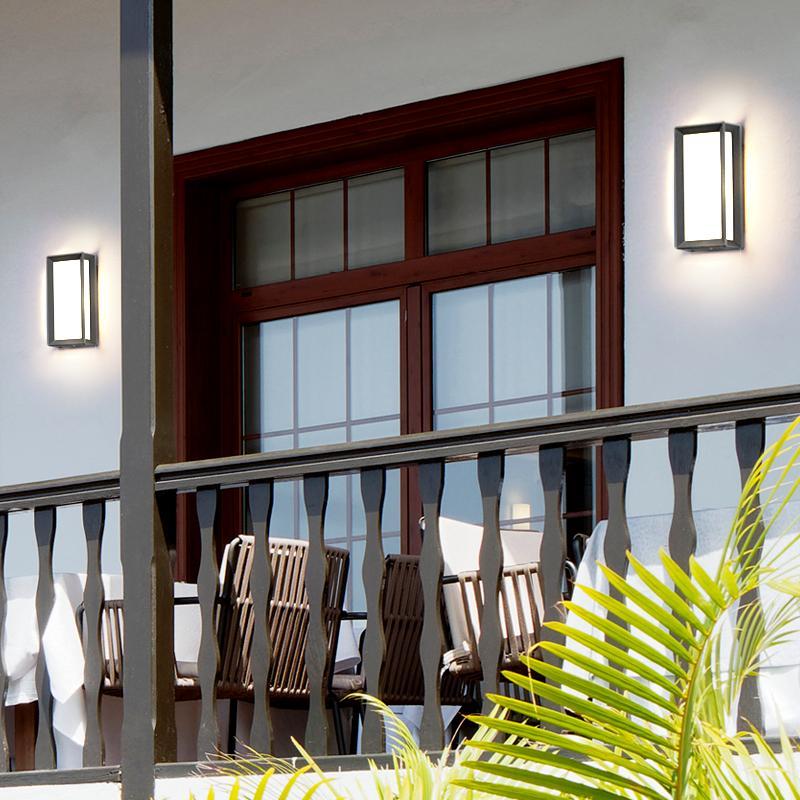 Industrial Rectangular LED Design Waterproof Modern Outdoor Wall Lights-Lighom