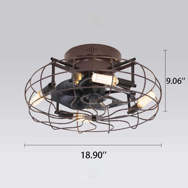 Industrial Retro Tungsten Bulb Flush Mount