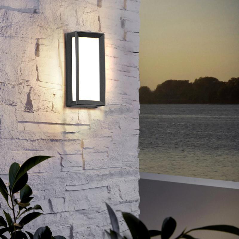 Industrial Rectangular LED Design Waterproof Modern Outdoor Wall Lights-Lighom
