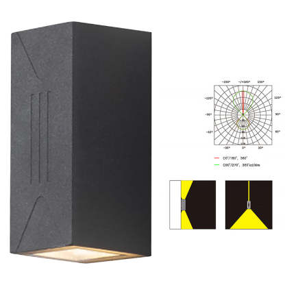 Waterproof Outdoor Up and Down Lights LED Wall Lamp for Villa Balcony Garden-Lighom