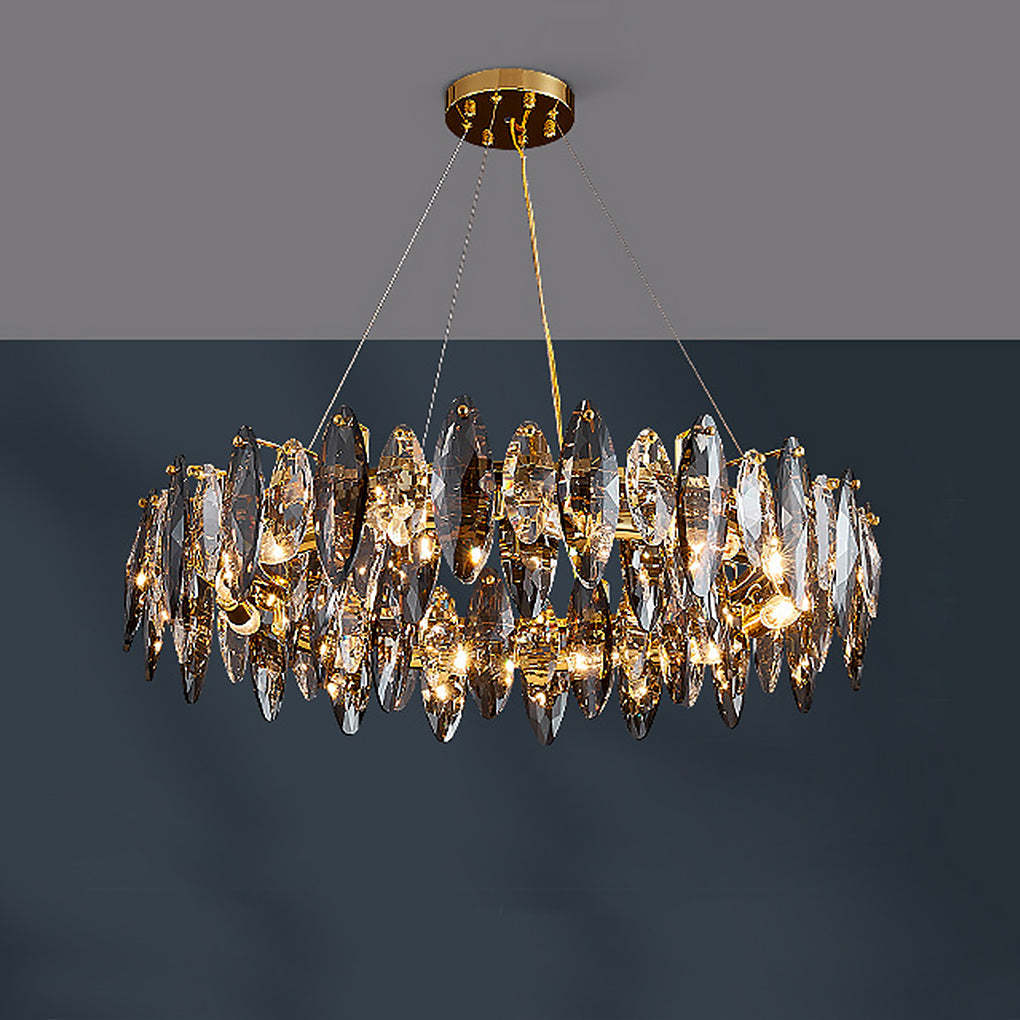 Postmodern Personality Creative Crystal Chandelier with Three-color LED-Lighom