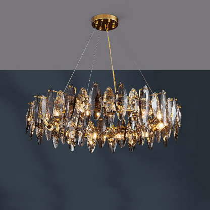 Postmodern Personality Creative Crystal Chandelier with Three-color LED-Lighom