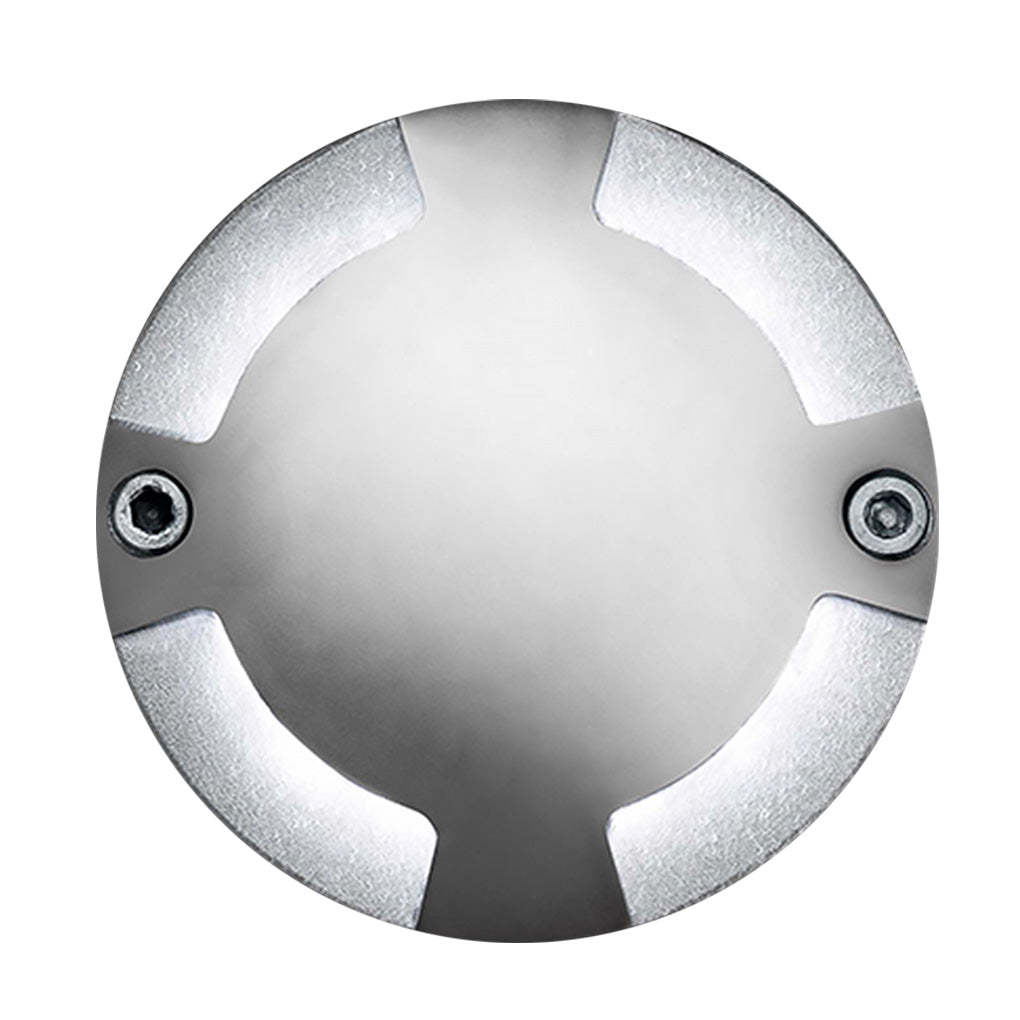 Round DC12V Modern Recessed LED Step Lights Waterproof Underground Garden Deck Lighting-Lighom