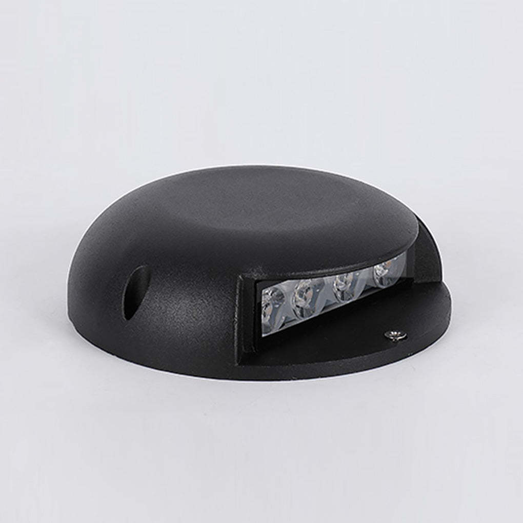 Modern Round LED Surface Flush Mounted Step Light Landscape Waterproof Decking Lights-Lighom