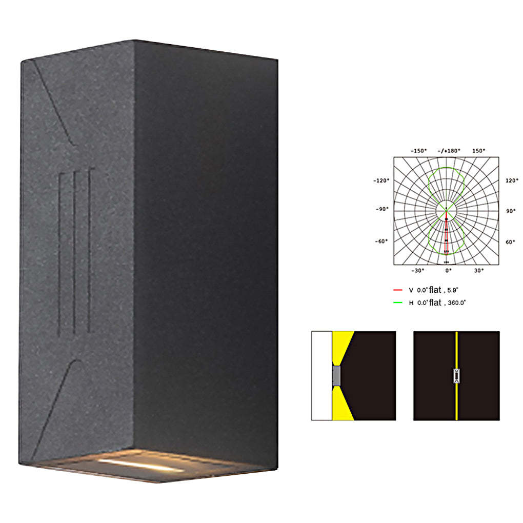 Waterproof Outdoor Up and Down Lights LED Wall Lamp for Villa Balcony Garden-Lighom