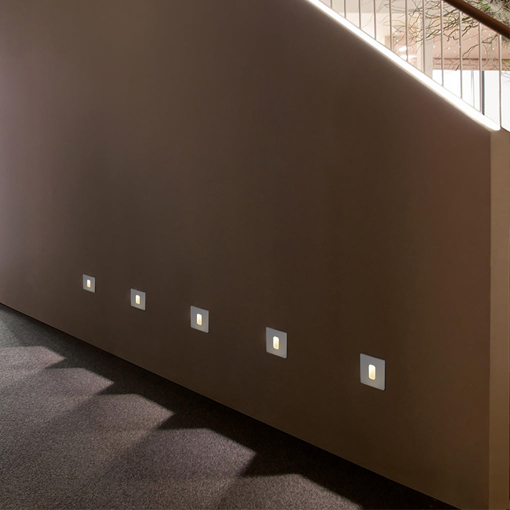 Round Square LED Modern Waterproof Outdoor Step Lights Stairway Sconces-Lighom