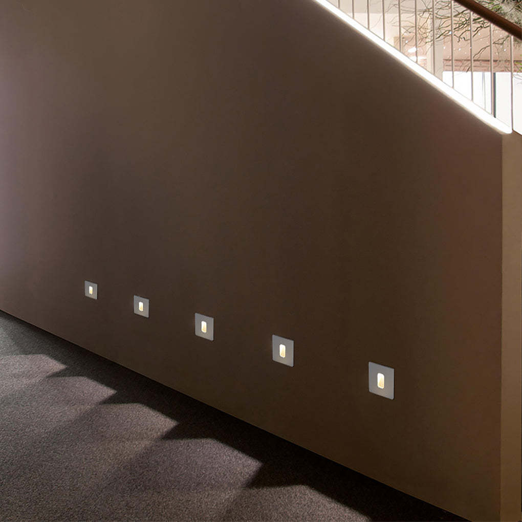 Round Square LED Modern Waterproof Outdoor Step Lights Stairway Sconces-Lighom