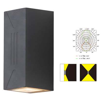 Waterproof Outdoor Up and Down Lights LED Wall Lamp for Villa Balcony Garden-Lighom